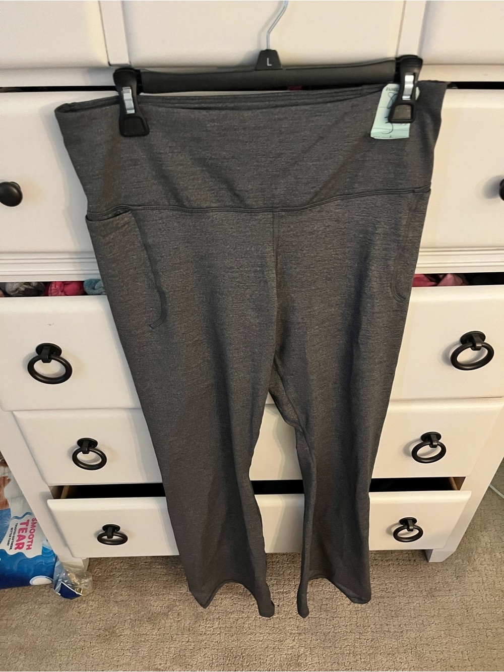 LG Women's Bootcut Yoga Pants in Charcoal Gray